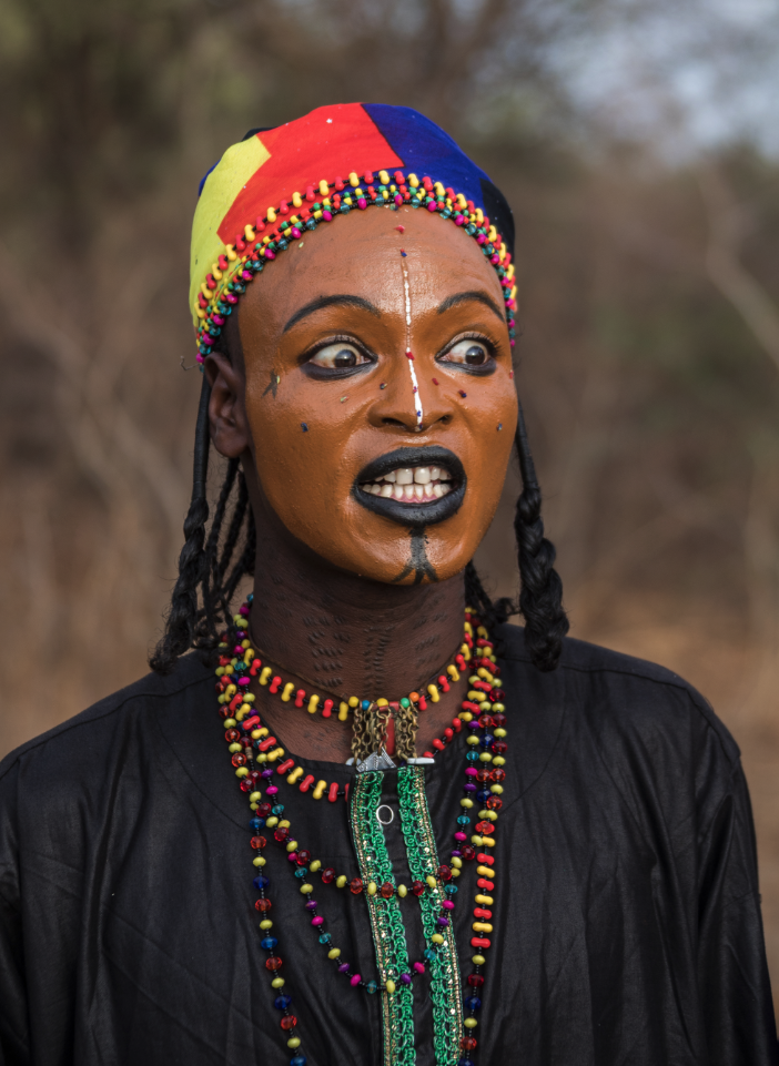 Joven Wodaabe durante el Gerewol