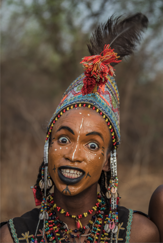 Joven Wodaabe durante el Gerewol