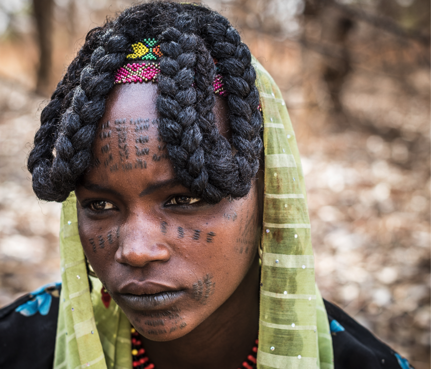 Joven Wodaabe durante el Gerewol